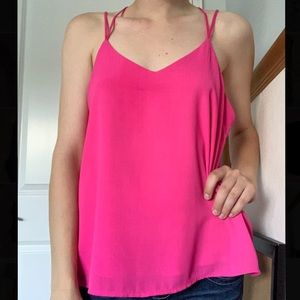 Hot pink dress tank